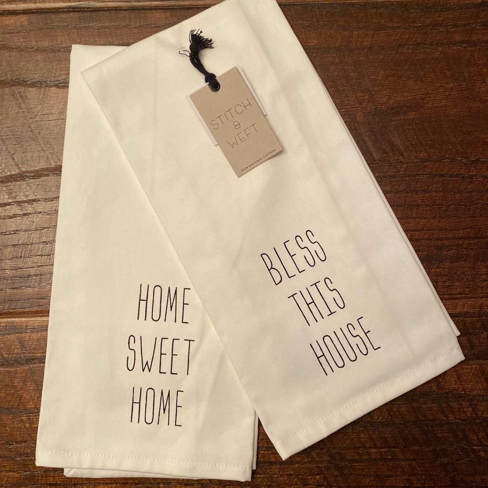 Farmhouse Bless This House Towel & Home Sweet Home Flour Sack Kitchen Towel Set